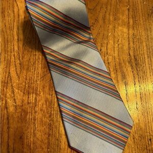 Tommy Hilfiger Denim Blue Multicolor Striped Men's Tie EUC!!